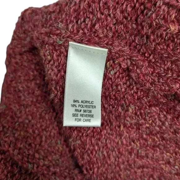 Croft & Barrow Women's Large Heather Mauve Full Zip Collared Knit Sweater - Picture 9 of 9